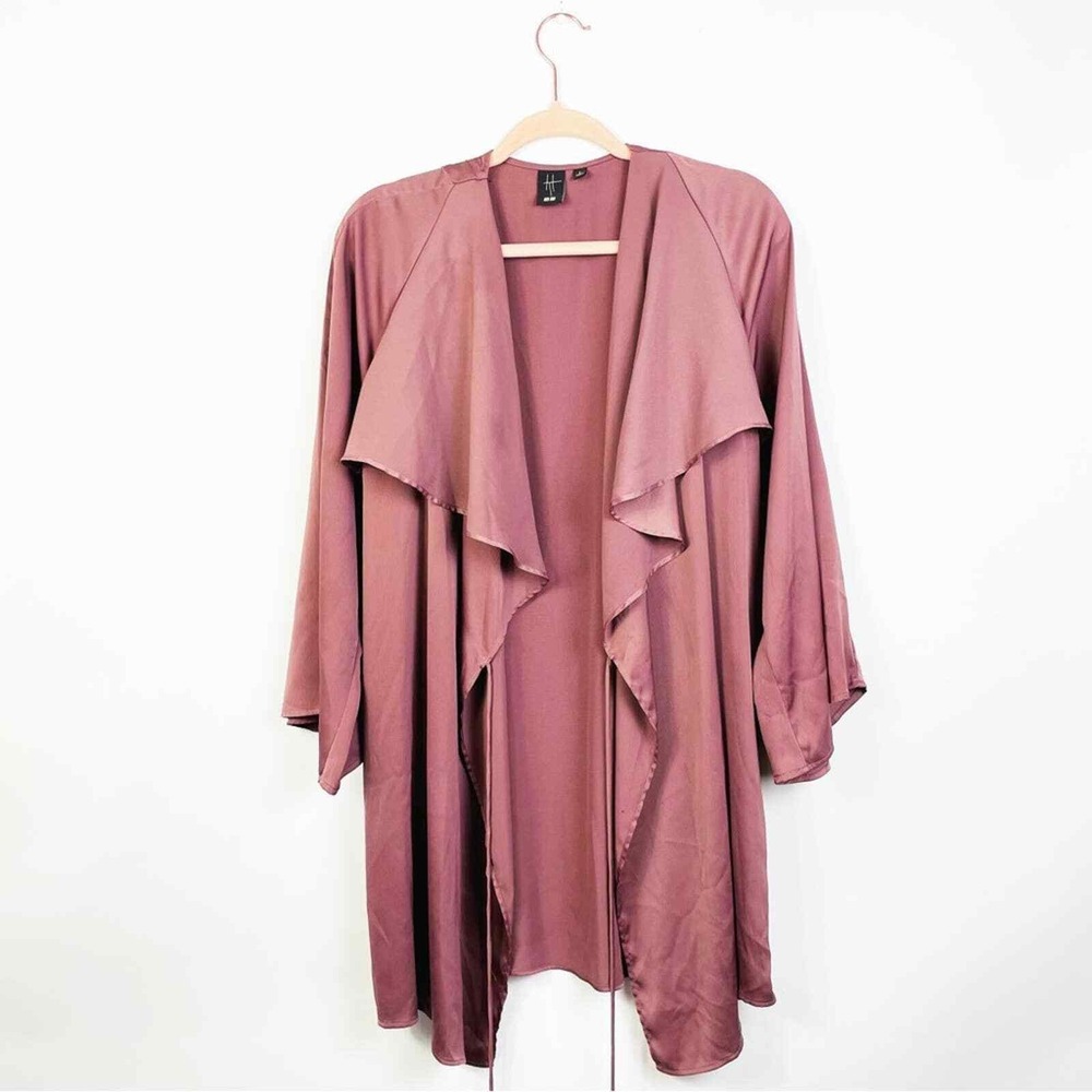 UNIQLO Mauve Waterfall Wrap Cardigan Size Small